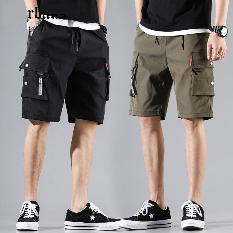 Summer 2021 Men's shorts Japanese cargo trousers Korean version trendy casual trousers loose student pants thumbnail