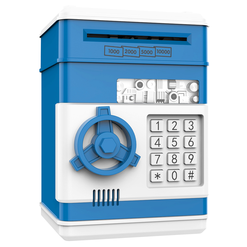 Factory Direct Sales Simulation Safe Deposit Box Creative Children's Piggy Bank Automatic Roll Money Deposit Box Item Picture