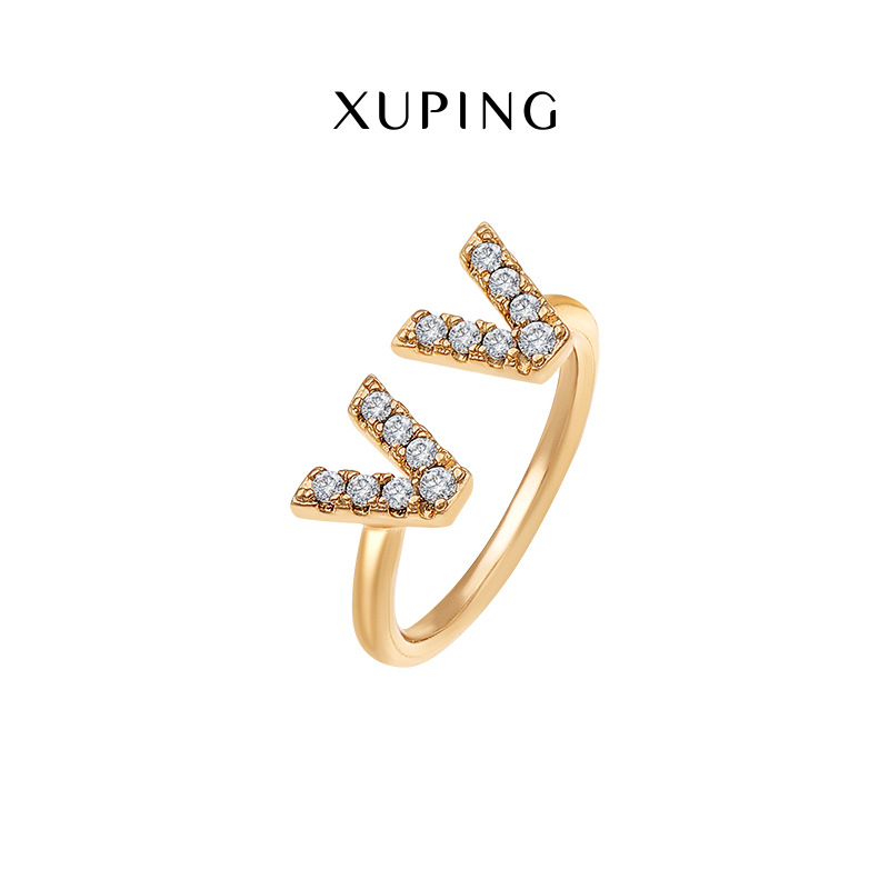Xuping joyería versión coreana alfabeto anillo de alto nivel sentido nicho diseño personalidad viento frío simple anillo al por mayor mujeres