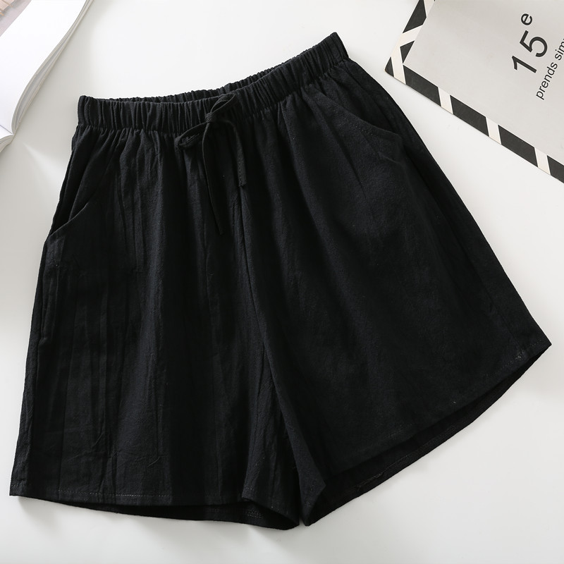 Cotton and linen shorts for women 2022 New linen cotton and linen large-sized student sportswear and casual shorts for women wide-leg pants factory direct sales Application Scenario
