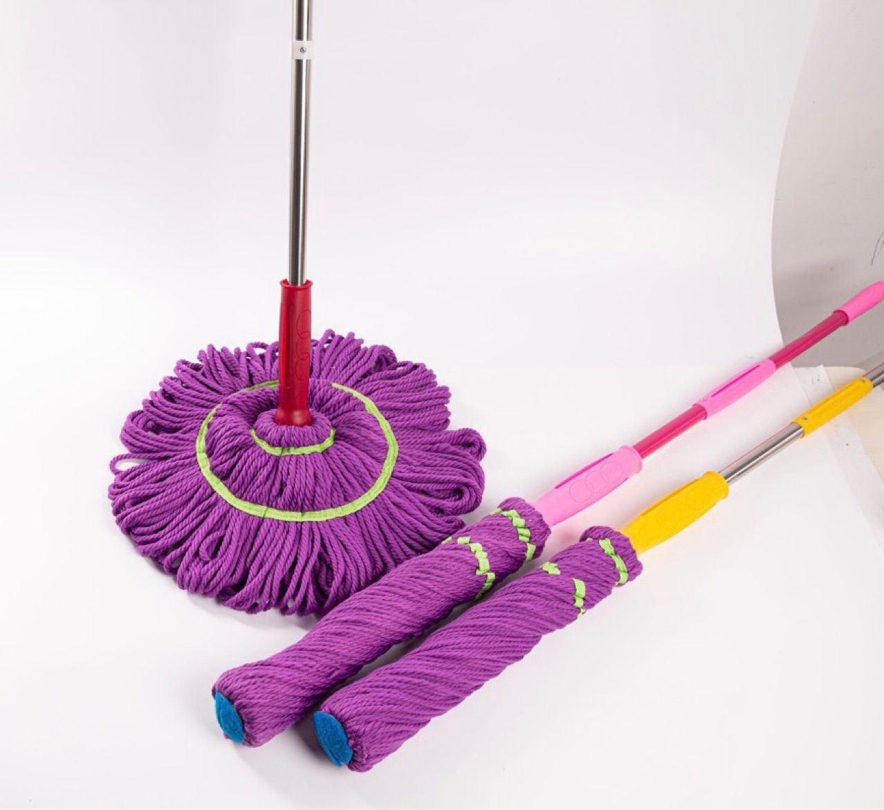 厂家直销拧水拖把 不锈钢超细纤维拧水拖把 挤水可伸缩旋转拖把