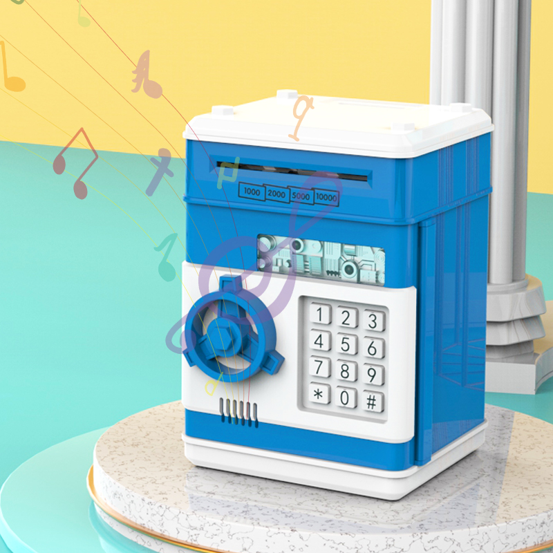 Factory Direct Sales Simulation Safe Deposit Box Creative Children's Piggy Bank Automatic Roll Money Deposit Box details Picture