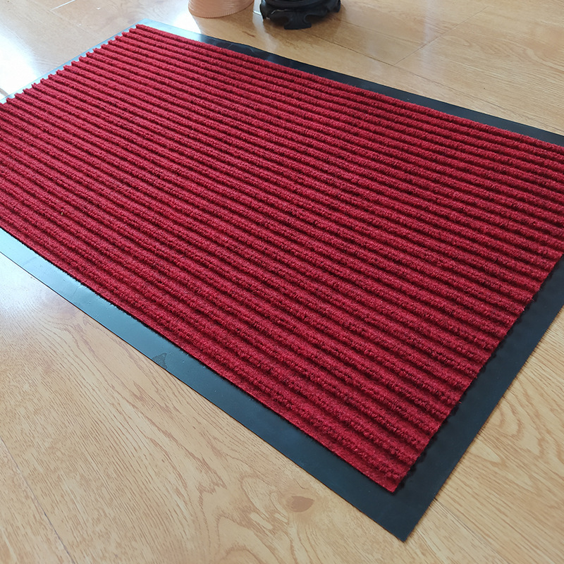 Entrance door mat, bathroom carpet, polypropylene PVC floor mat, absorbent rubber double-striped carpet, disinfection mat, cross-border details Picture