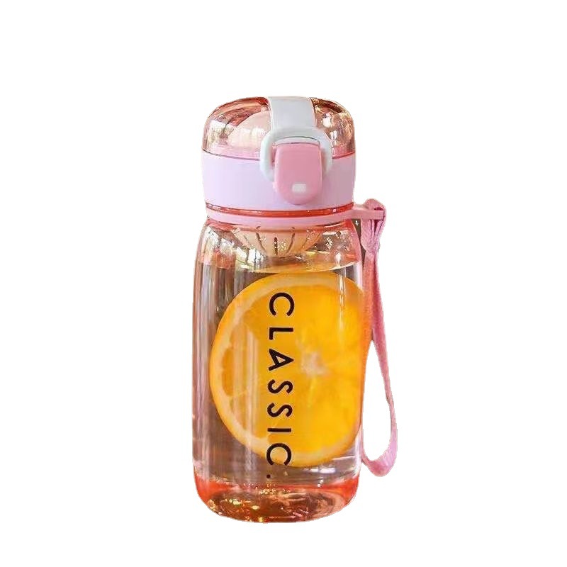 Taza de agua viva taza de plástico para mujeres resistente a altas temperaturas taza de agua portátil para niños para estudiantes de primaria simple claro Item Picture