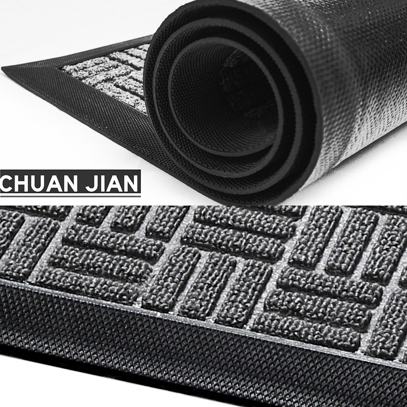 Entrance door foot mat, entrance carpet, cross-border Amazon outdoor polypropylene rubber door mat, household striped anti-slip floor mat Application Scenario