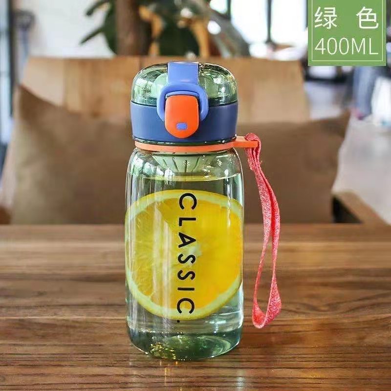 Taza de agua viva taza de plástico para mujeres resistente a altas temperaturas taza de agua portátil para niños para estudiantes de primaria simple claro Specification image