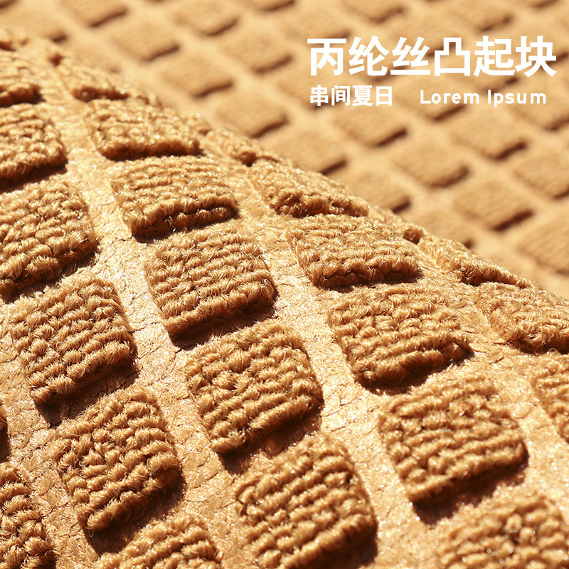 Entrance door foot mat, entrance carpet, cross-border Amazon outdoor polypropylene rubber door mat, household striped anti-slip floor mat Specification image