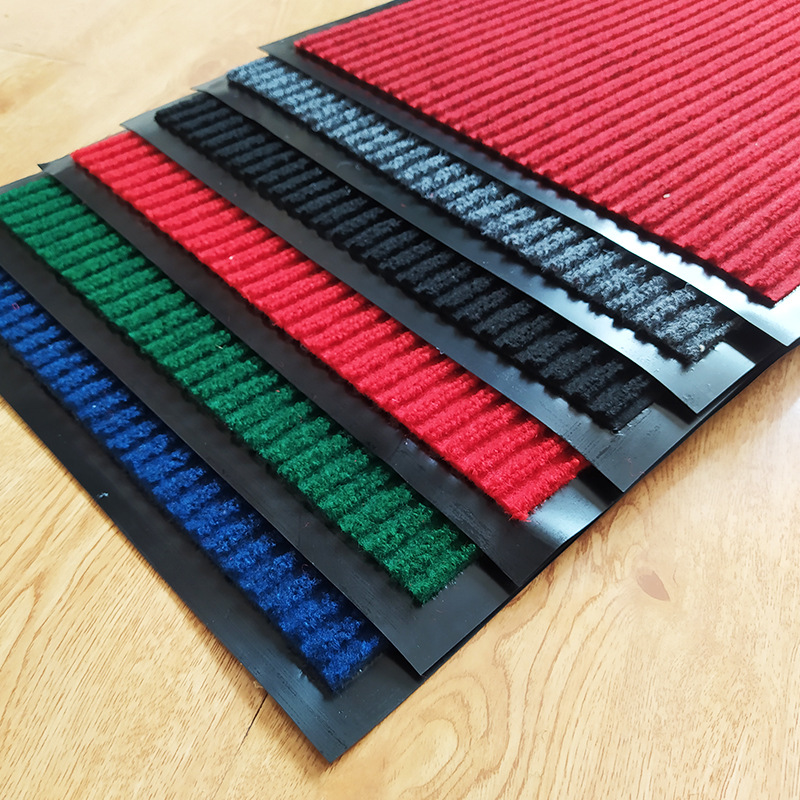 Entrance door mat, bathroom carpet, polypropylene PVC floor mat, absorbent rubber double-striped carpet, disinfection mat, cross-border