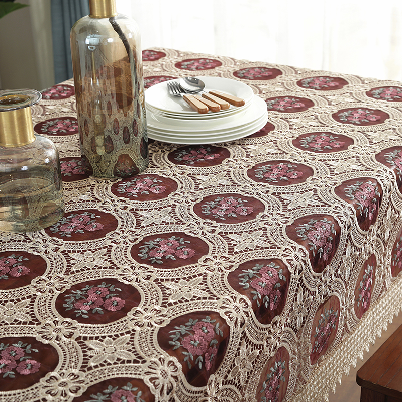 Tablecloth cloth pastoral Chinese style rectangular tablecloth tea table table cloth TV cabinet nightstand shoe cabinet cloth cover thumbnail