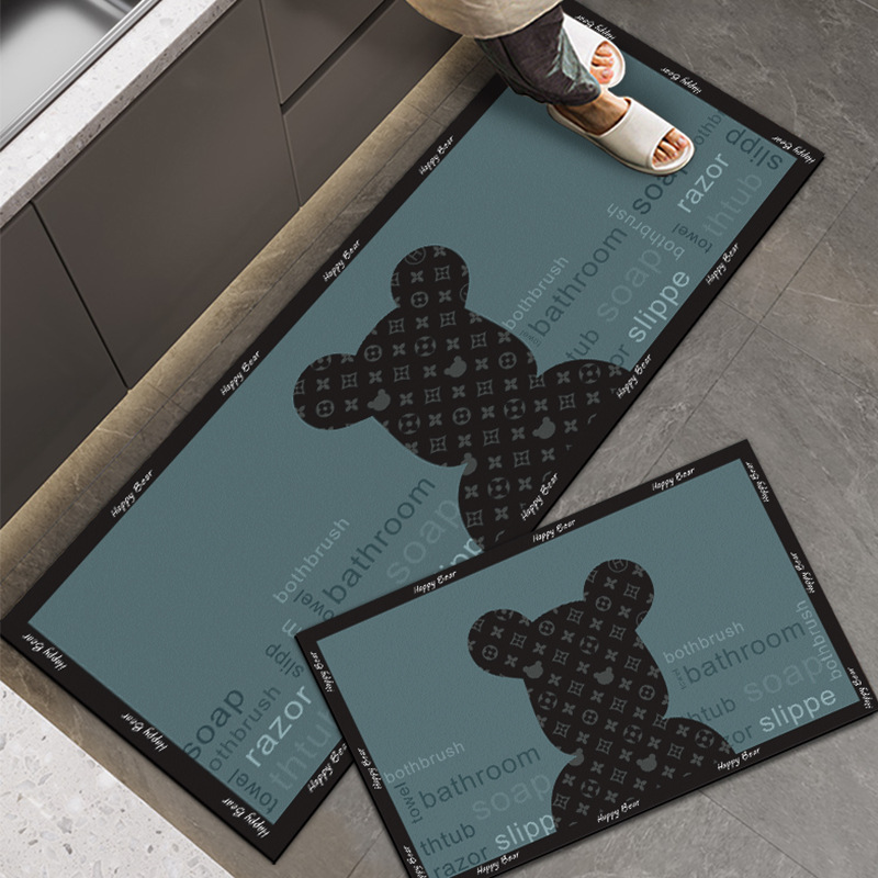 Amazon's new thickened kitchen floor mat is anti-slip, waterproof, oil-proof and washable. It is made of PU leather and has a rubber sole