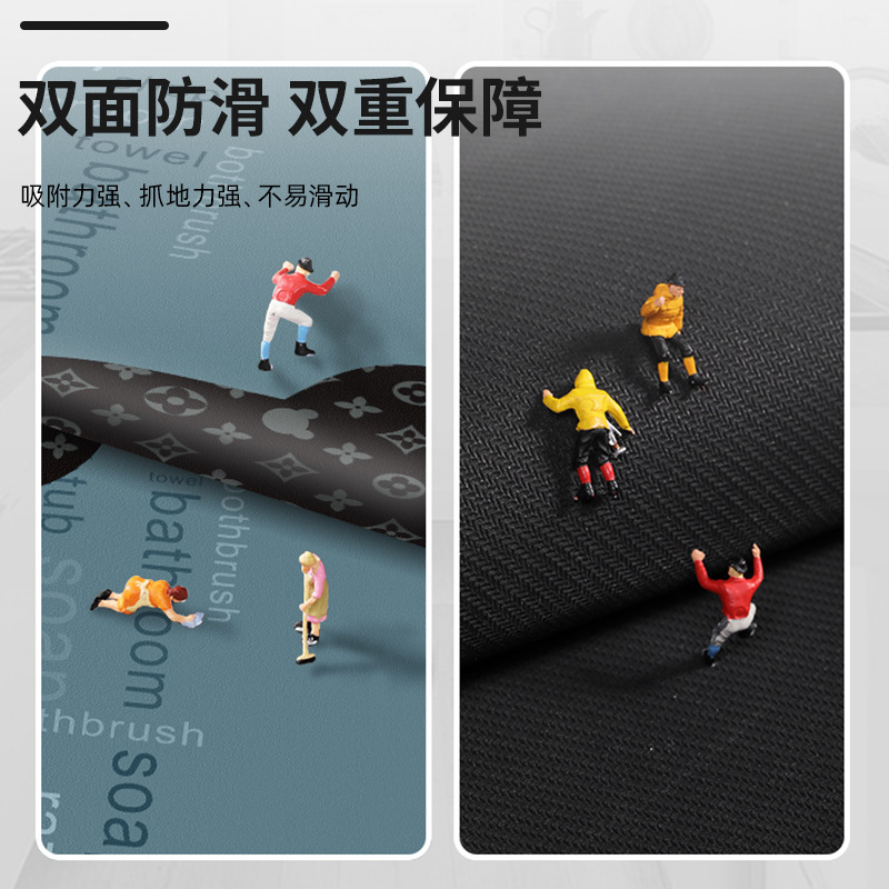 Amazon's new thickened kitchen floor mat is anti-slip, waterproof, oil-proof and washable. It is made of PU leather and has a rubber sole Application Scenario