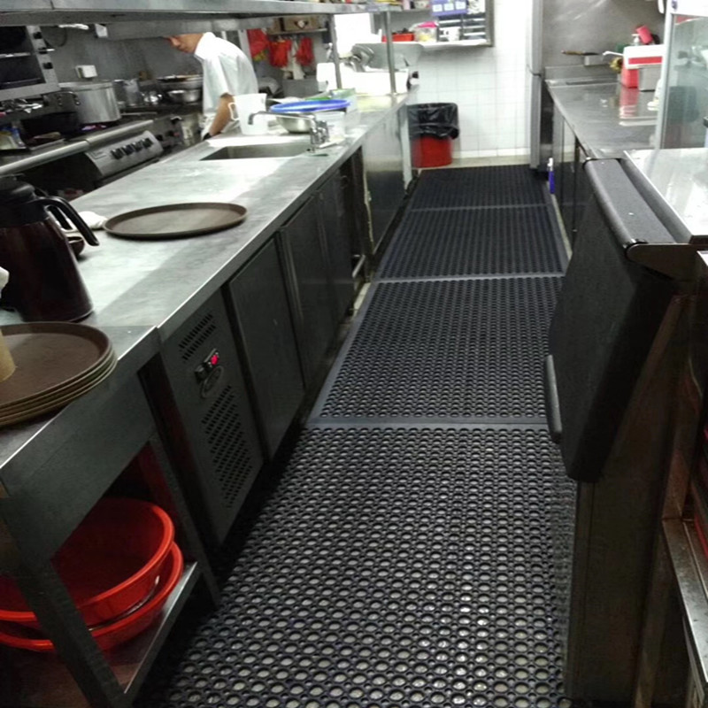 Commercial kitchen floor MATS, anti-slip, oil-proof, water-proof, hotel and restaurant anti-drop door MATS, bar counter, factory spliced rubber foot MATS