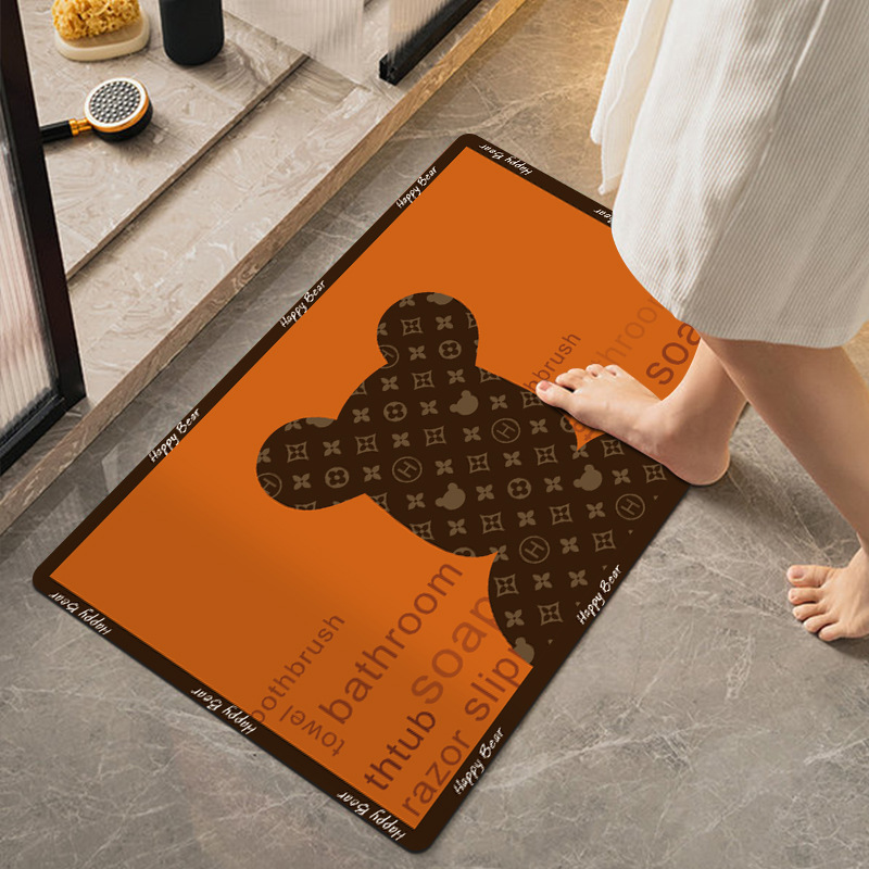 Cross-border light luxury diatom mud floor MATS, cartoon bathroom water-absorbing quick-drying anti-slip MATS, toilet floor MATS and door MATS