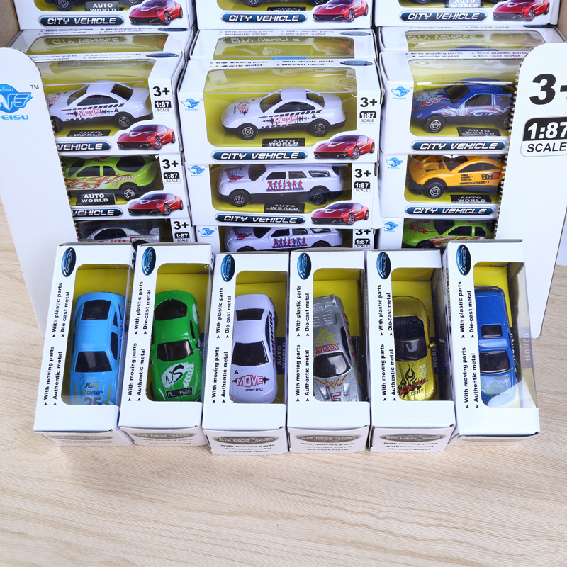 Metal alloy, iron shell, iron sheet, car racing car, sports car, rebound sliding, engineering vehicle model, toy, kindergarten gift Item Picture