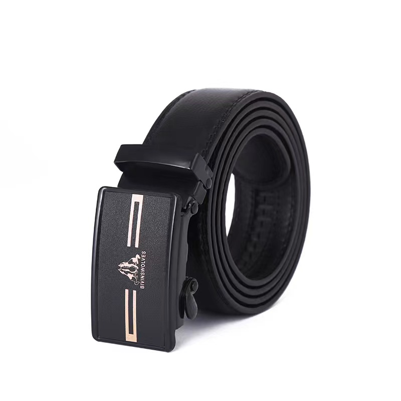 Men's side-opening automatic belt with 14 stripes and double lines. It's a hot-selling belt at street stalls, supermarkets and shopping malls. Direct sales from the manufacturer Application Scenario