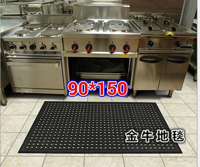 Commercial kitchen floor MATS, anti-slip, oil-proof, water-proof, hotel and restaurant anti-drop door MATS, bar counter, factory spliced rubber foot MATS details Picture