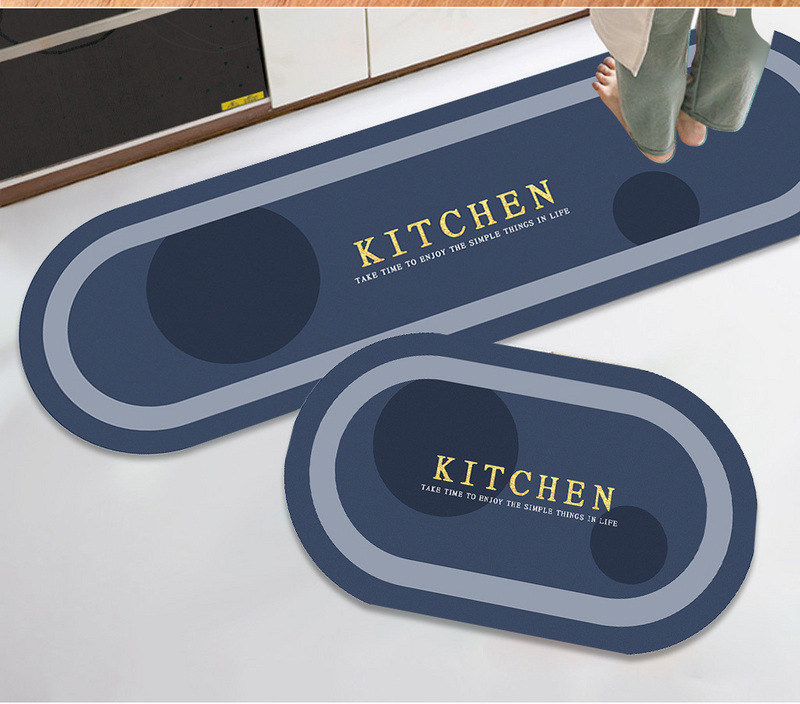 Non-slip floor mat Oval Toilet absorbent Foot Mat Toilet Bathroom Door carpet Household Bathroom Bedroom Kitchen mat thumbnail