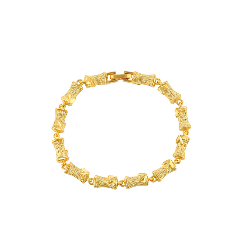 Xuping Jewelry Jie Jie High Bamboo Joint Bracelet wholesale, niche design, European and American fashion alloy plated 24K gold jewelry Item Picture