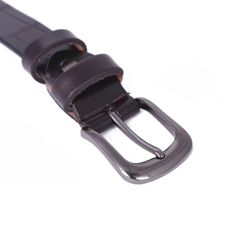 New 3.0 decorative belt for women, European and American personalized and fashionable thin waist belt, antique cowhide needle buckle women's belt in stock Item Picture