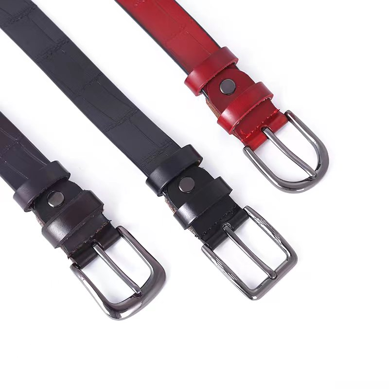 New 3.0 decorative belt for women, European and American personalized and fashionable thin waist belt, antique cowhide needle buckle women's belt in stock