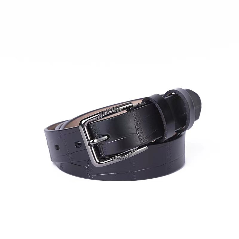 New 3.0 decorative belt for women, European and American personalized and fashionable thin waist belt, antique cowhide needle buckle women's belt in stock details Picture