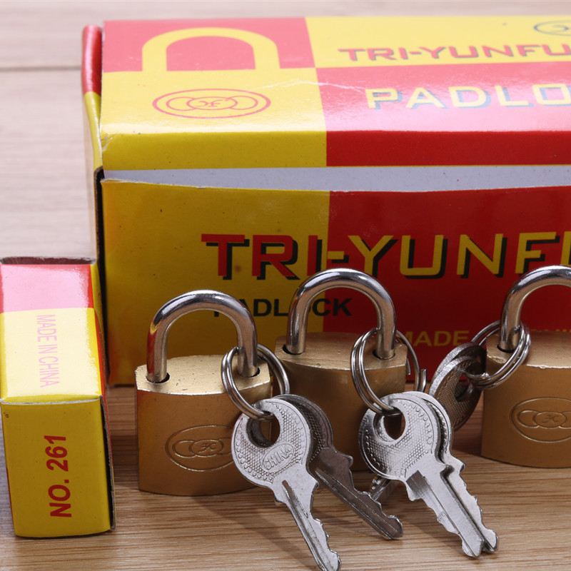 Household small padlock, luggage anti-theft lock, 25# imitation copper small lock, small copper lock, luggage and bag padlock, mailbox and computer case lock