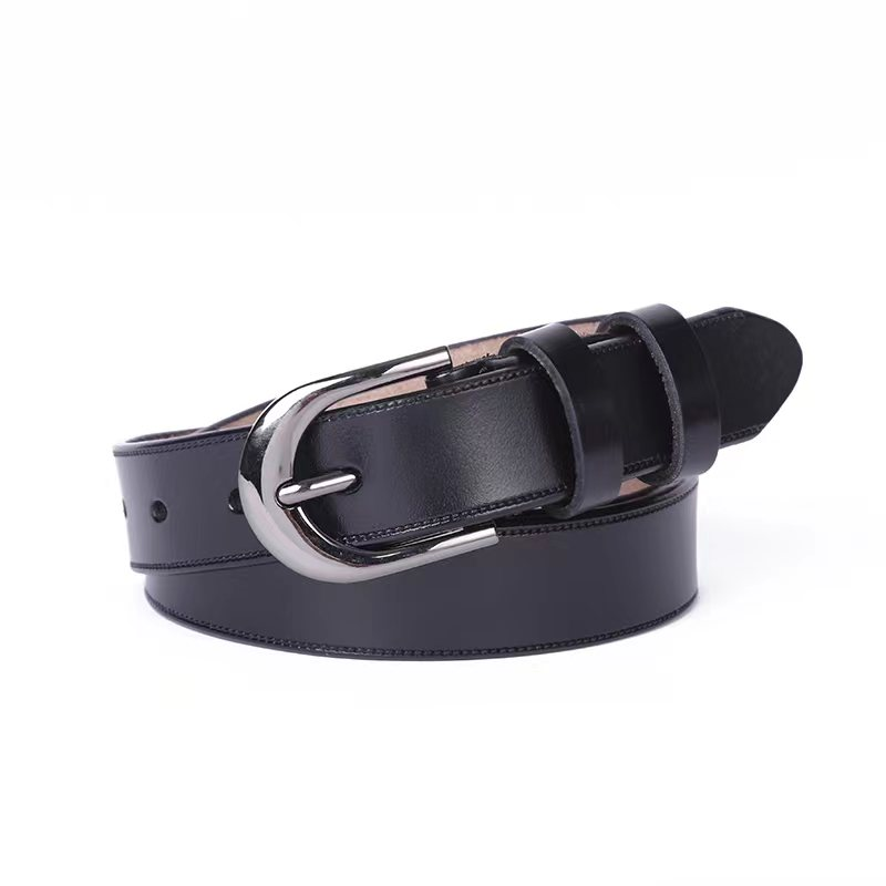 New 3.0 decorative belt for women, European and American personalized and fashionable thin waist belt, antique cowhide needle buckle women's belt in stock Specification image