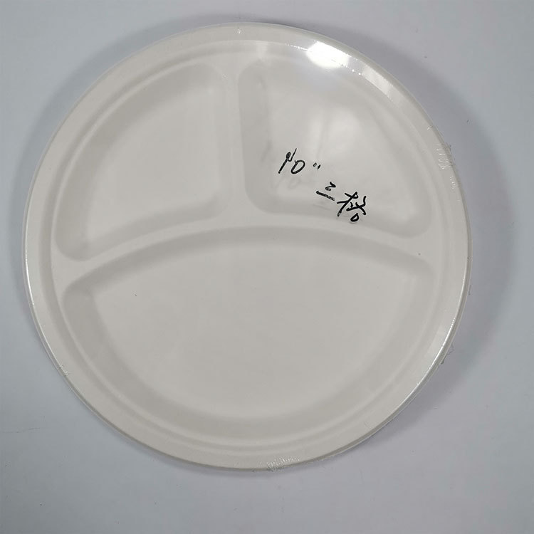 Wholesale of 3pc round paper plates, 10-inch disposable fast food paper plates, barbecue paper plates and pulp plates