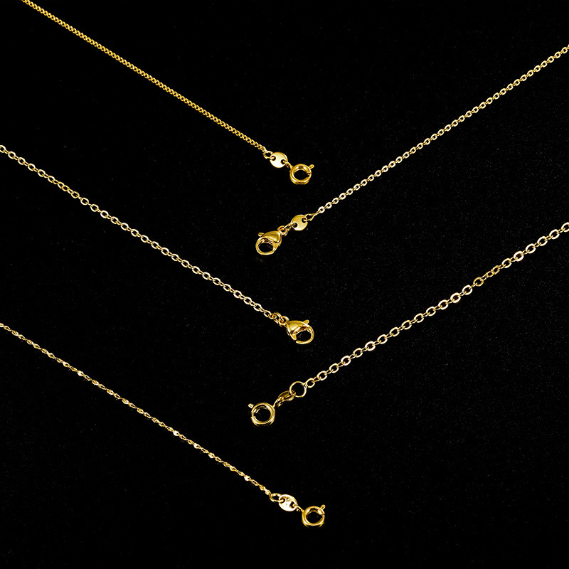 Xuping joyería chapado en oro 24K colgante collar con cadena O cadena hijo cadena de diez cadenas simples cadena única barra de cadena al por mayor Application Scenario