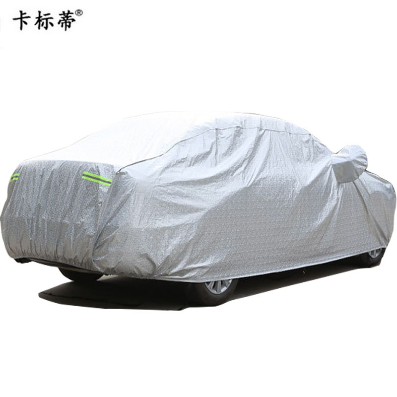 Cross-border e-commerce car covers and car covers with cotton, thickened side doors, zippers, small squares, aluminum film and composite cotton car covers Specification image