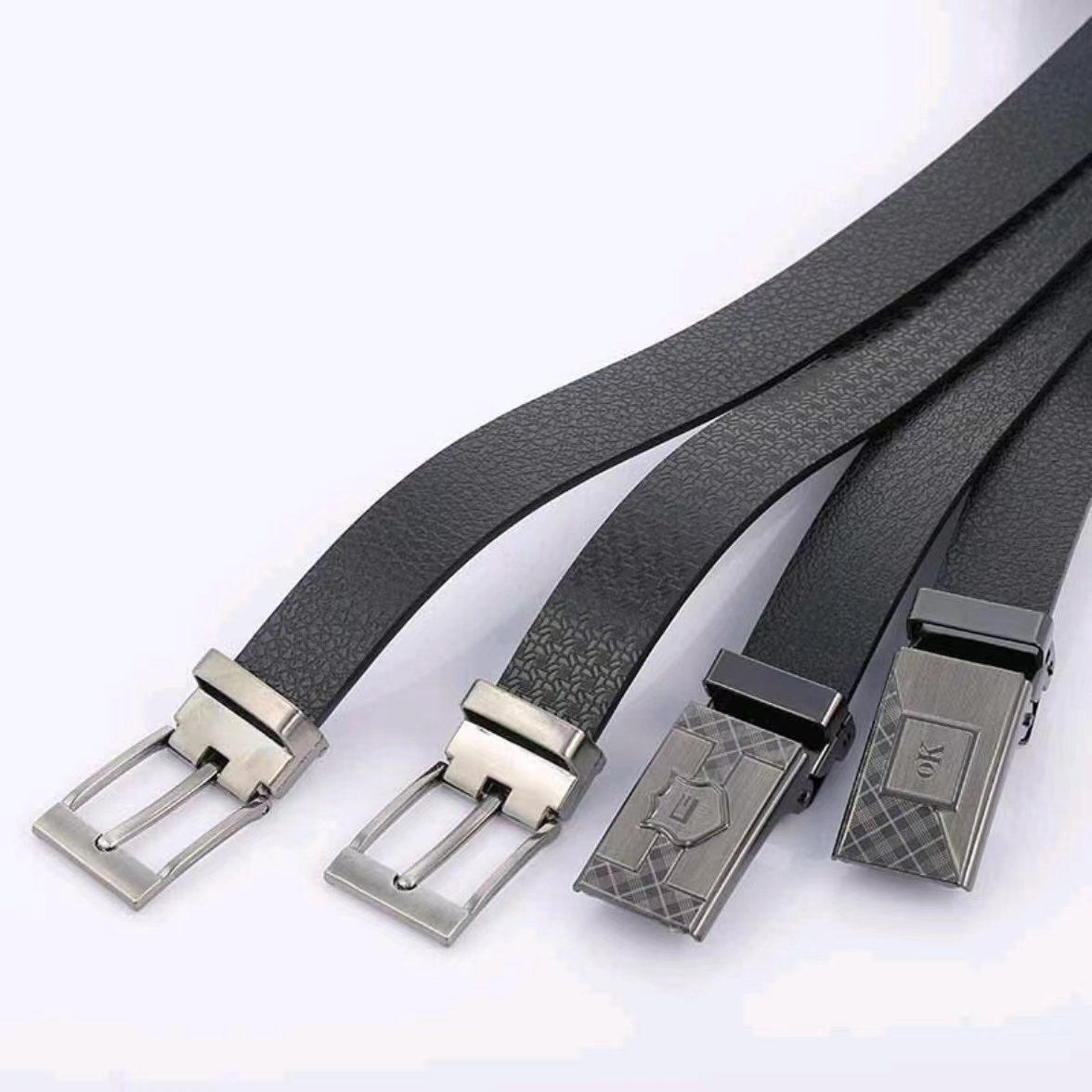 More than cow leather aviation belt 2.5 women pin buckle plate punching belt strong durable manufacturers direct approval