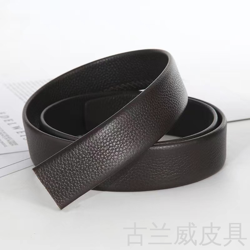 The headband is made of pure cowhide with a top layer and a self-locking headless cowhide belt. It is a men's headless belt with a strap Application Scenario