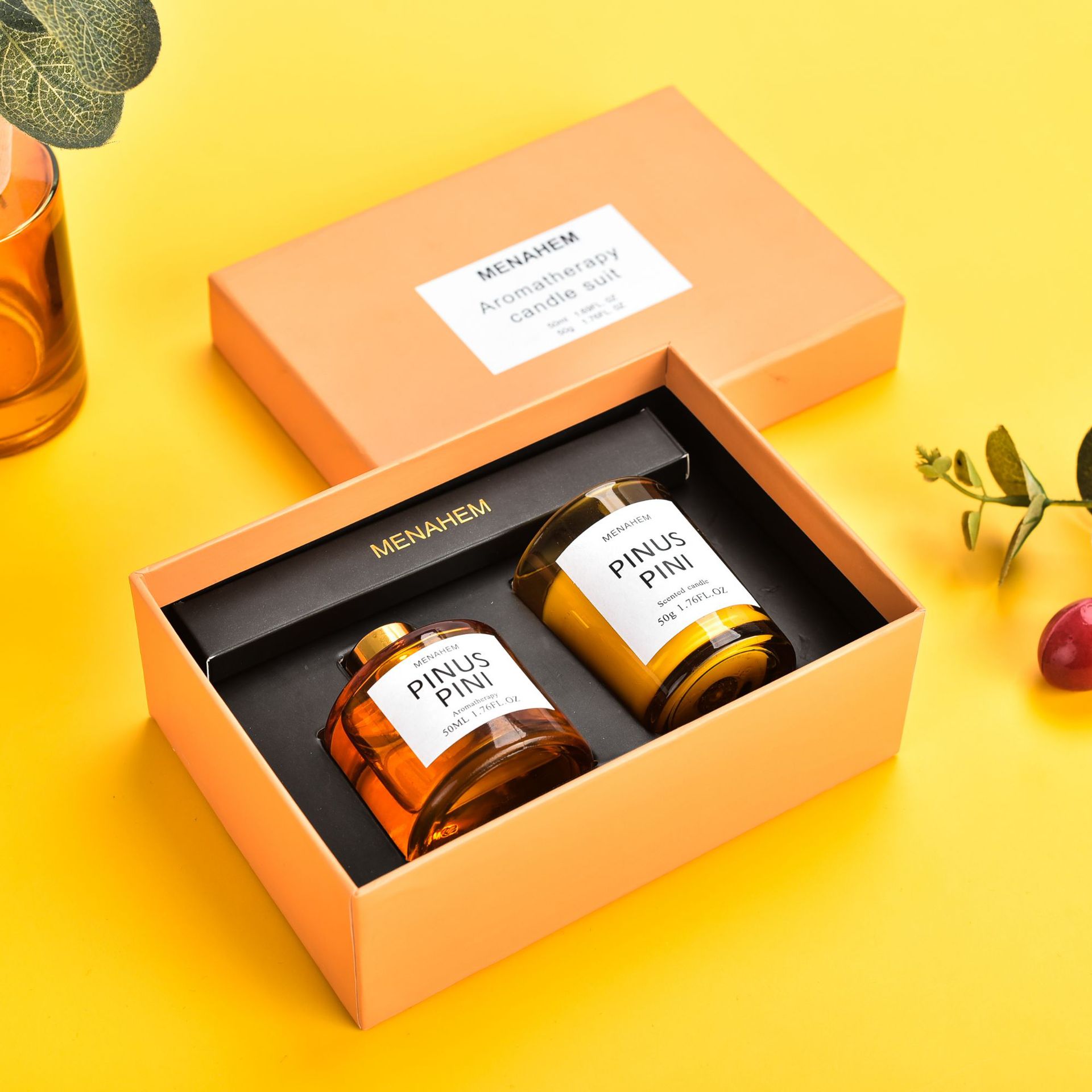 Factory direct soybean wax incense essential oil Gift box Indoor bedroom Fresh air Smokeless fragrance candle gift box thumbnail