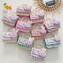 Cute children's bag New fashion Princess chain small square bag Fashion beaded purse purse girls crossbody bag