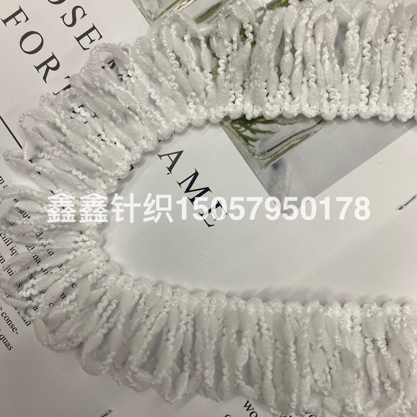 Tassel lace Christmas craft with a width of 0.5cm, factory direct sales details Picture