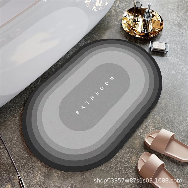 硅藻泥浴室吸水防滑地垫家用卫生间进门厕所门口脚垫速干耐脏地毯