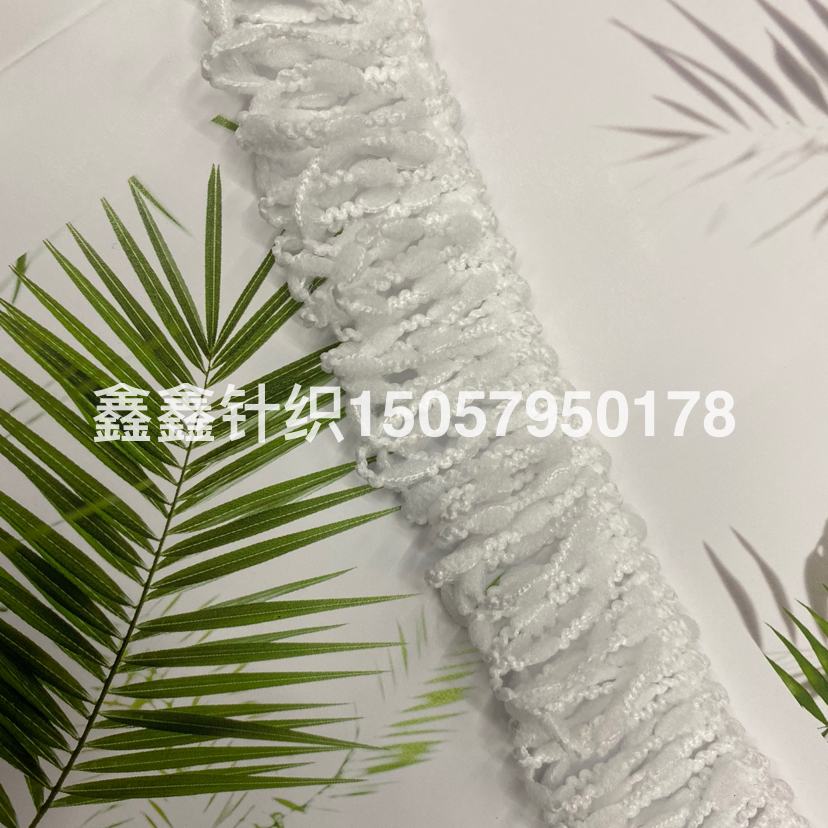 Tassel lace Christmas craft with a width of 0.5cm, factory direct sales Specification image