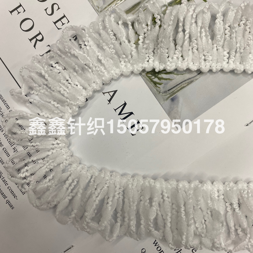 Tassel lace Christmas craft with a width of 0.5cm, factory direct sales