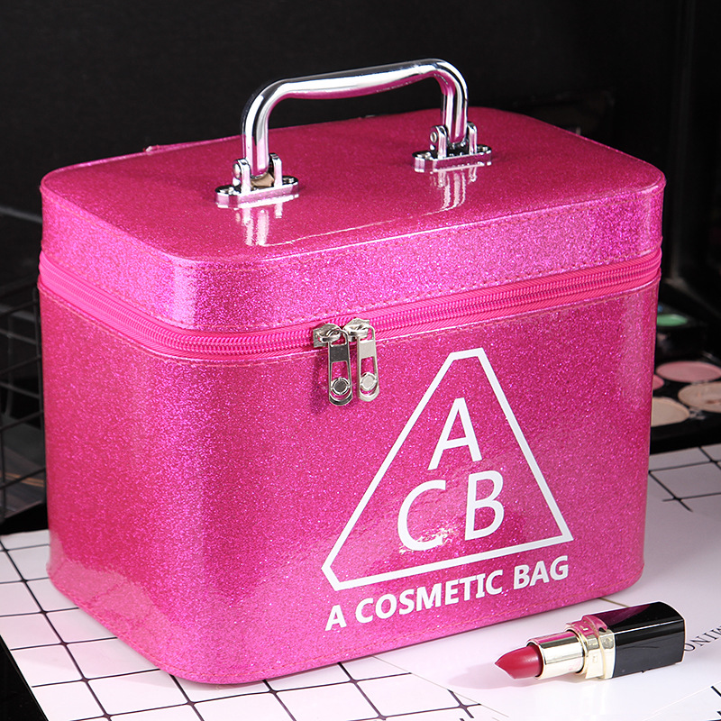Korean manufacturer's cute multi-functional makeup box, portable and simple makeup bag, waterproof travel storage bag, toolbox Specification image