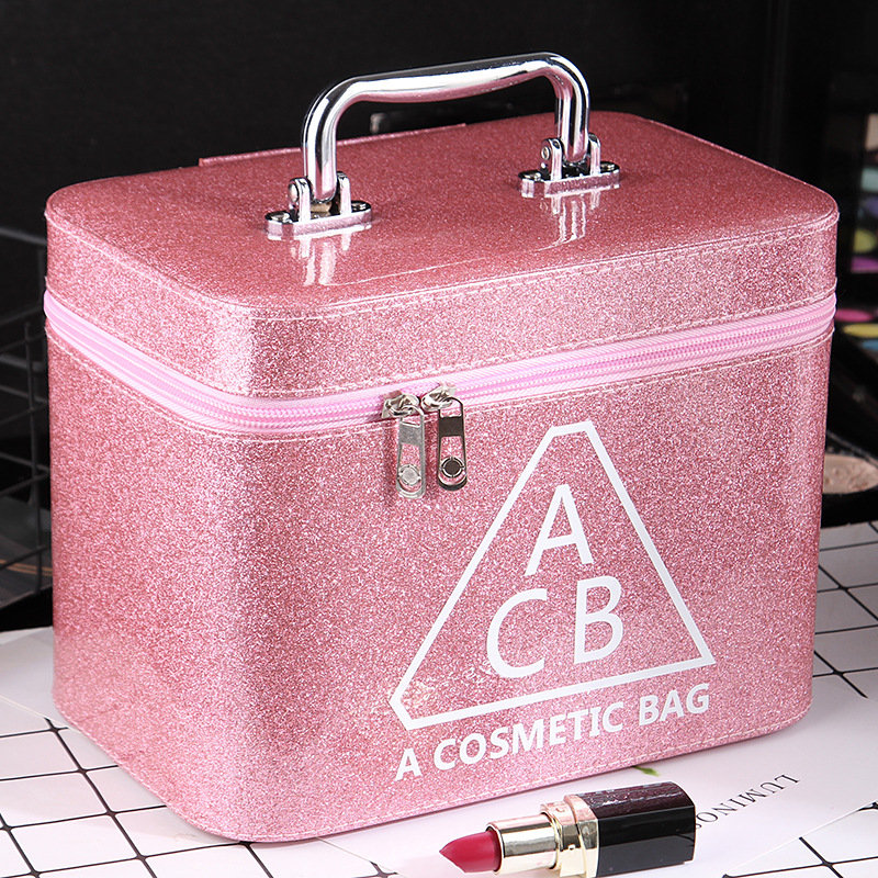 Korean manufacturer's cute multi-functional makeup box, portable and simple makeup bag, waterproof travel storage bag, toolbox details Picture