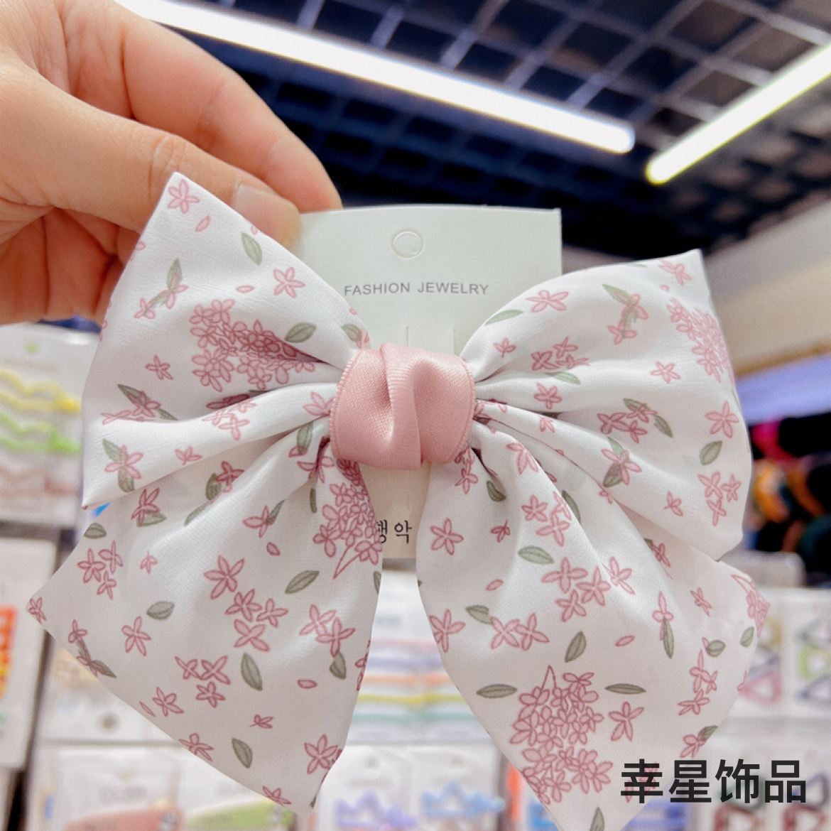 Yongai Jiu Ai's large bow headwear, hairpin, top clip, super ethereal and fresh fabric, girl's chiffon, high ponytail hairpin Specification image