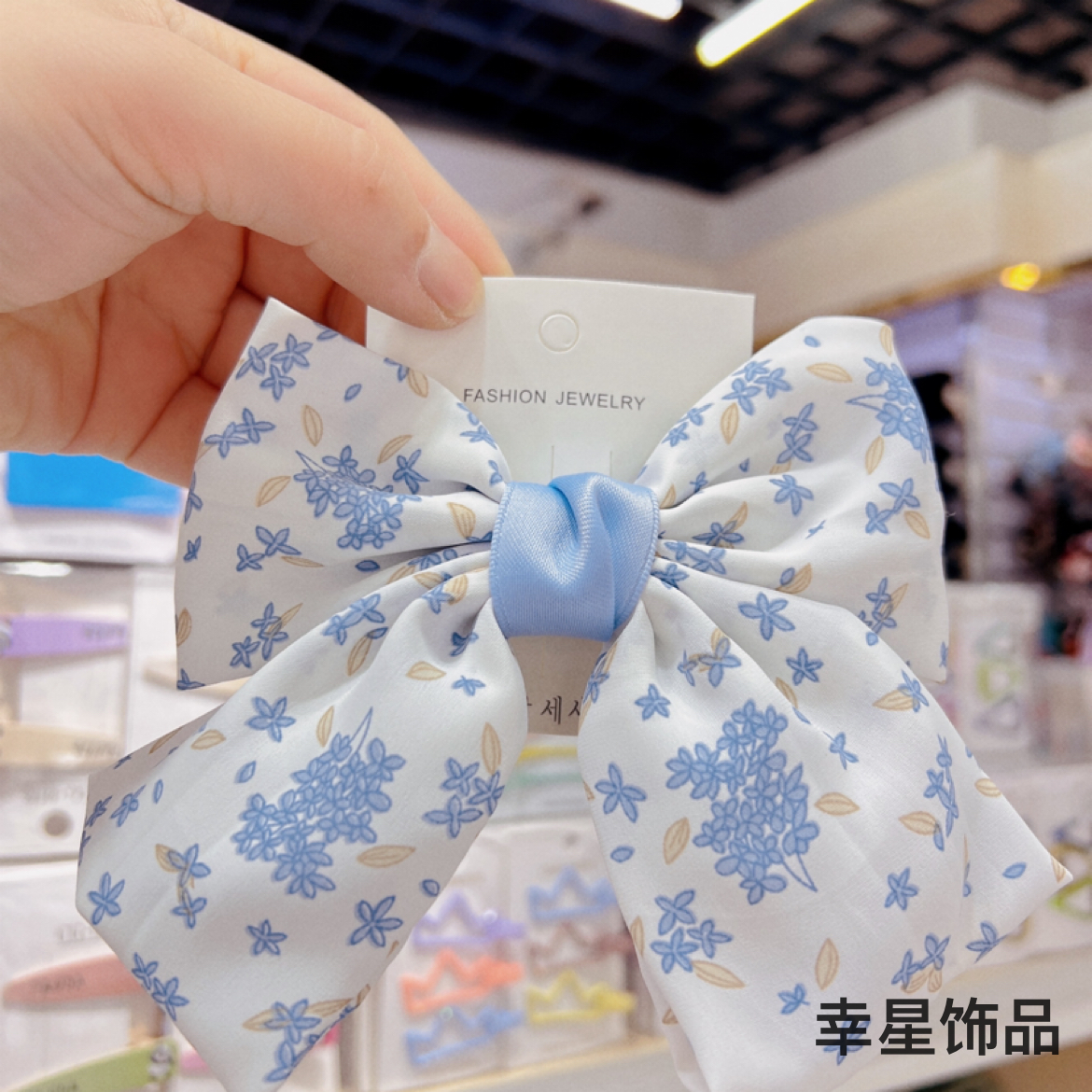 Yongai Jiu Ai's large bow headwear, hairpin, top clip, super ethereal and fresh fabric, girl's chiffon, high ponytail hairpin details Picture