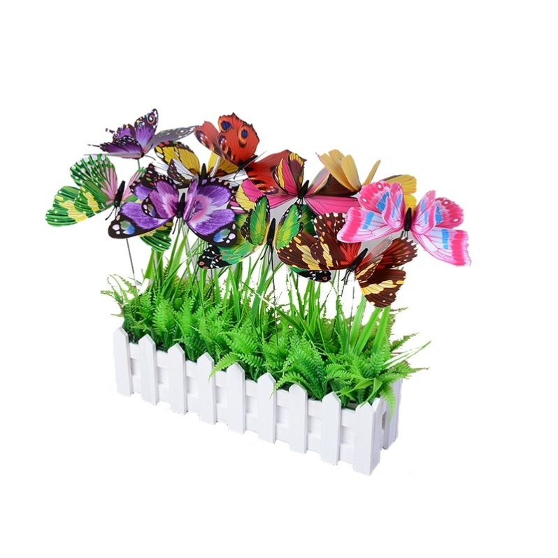 22Cm Double-Layer Three-Dimensional Rod Simulation Butterfly Flower Garden Greening Wedding Venue Arranged Dance Props details Picture