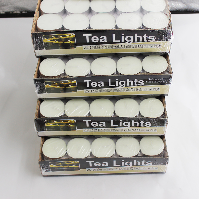 厂家批发环保香薰圣诞蜡烛 圣诞礼品蜡烛节庆黑托盒压制茶蜡