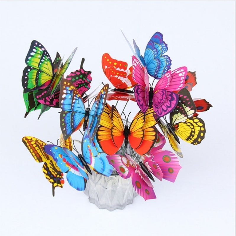 22Cm Double-Layer Three-Dimensional Rod Simulation Butterfly Flower Garden Greening Wedding Venue Arranged Dance Props Application Scenario
