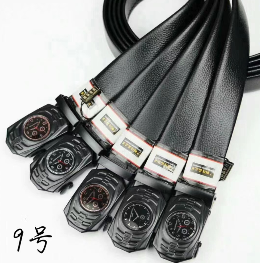Men's fringed automatic buckle belt, fashionable casual business dress pants, jeans belt, trendy belt manufacturer wholesale Specification image