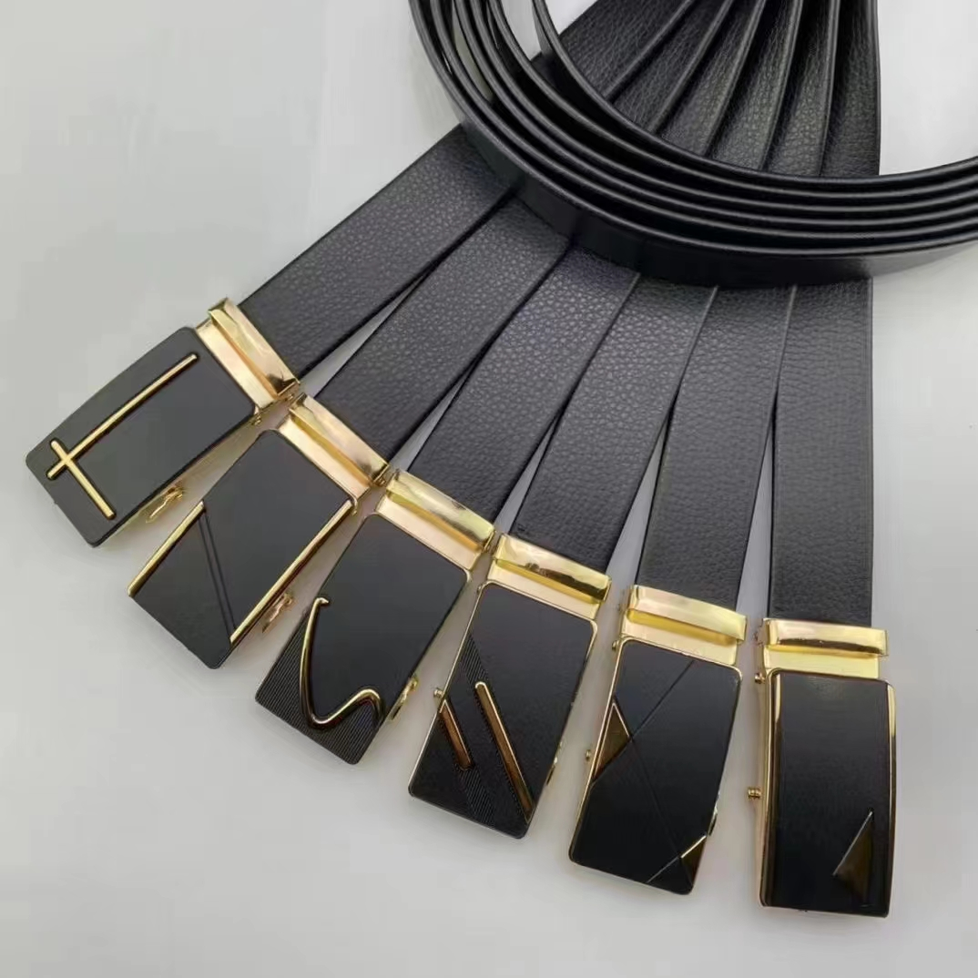 Men's edge automatic buckle belt fashion casual business pants jeans belt trend belt manufacturers wholesale thumbnail