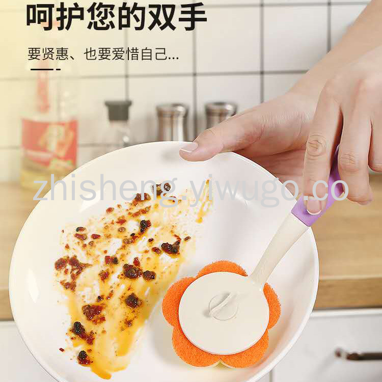 Pot brushes that do not stick to oil and do not dirty hands, dishwashing brushes with handles, long-handled brushes, kitchen cleaning tools, dishwashing brushes, pot brushes wholesale