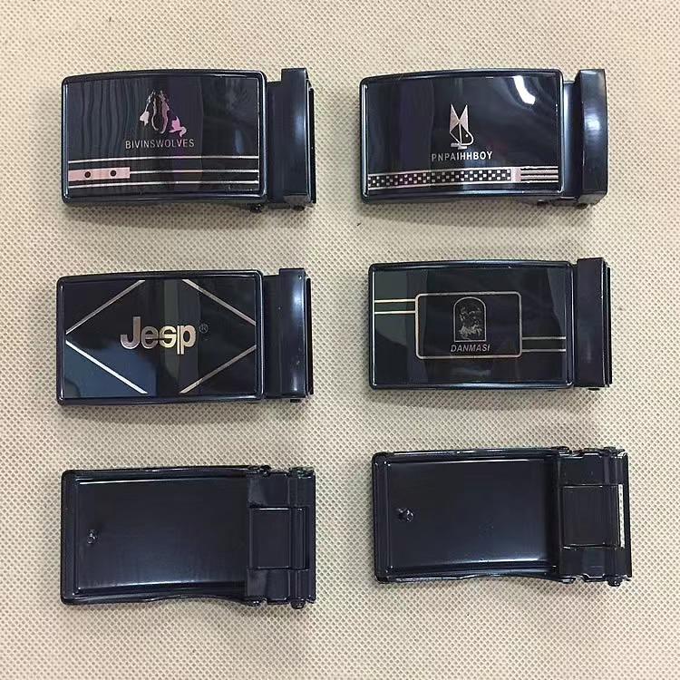 4.0 cm men's black button-up with perforated buckle, perforated belt for street vendors, round hole belt buckle wholesale Item Picture