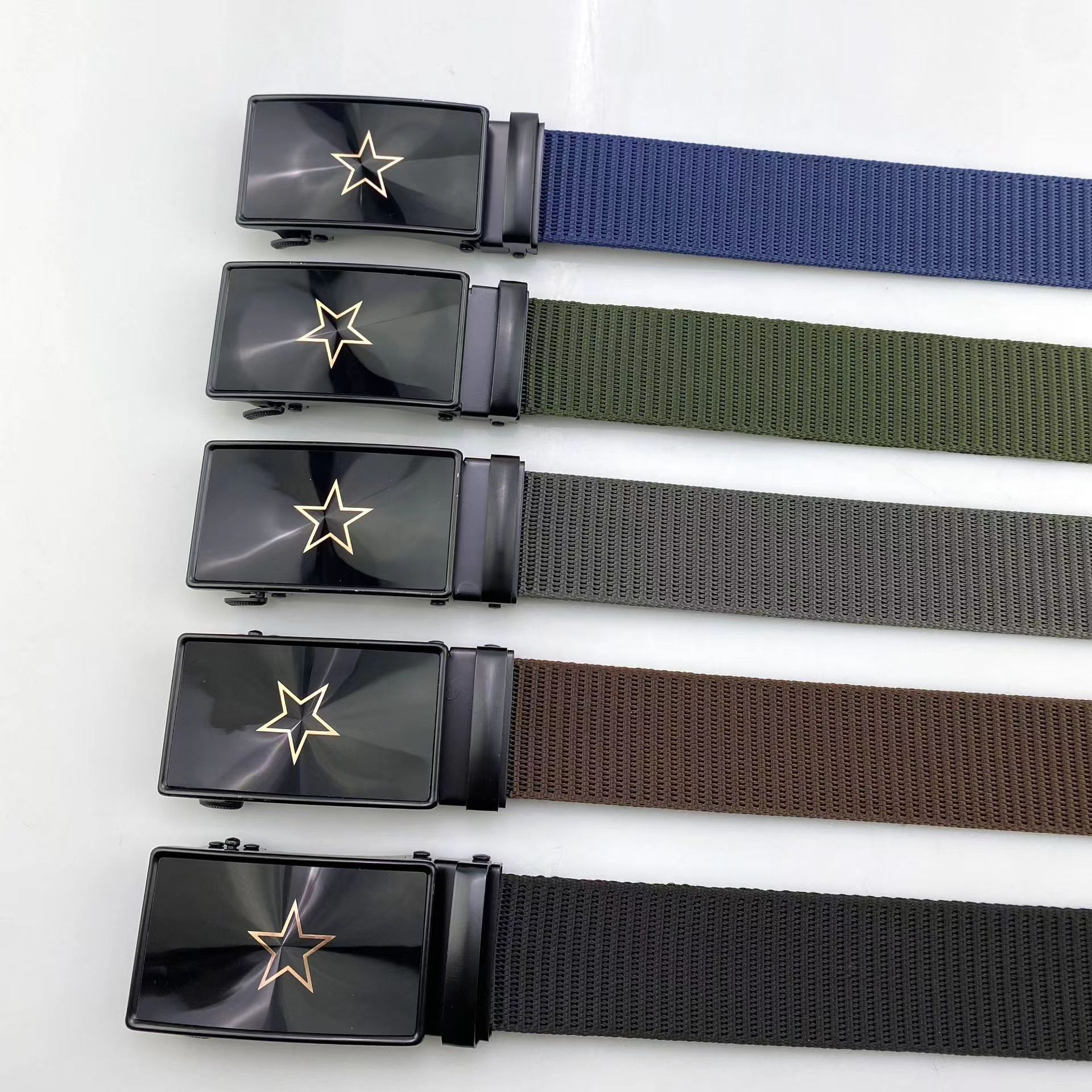 Army Fan Outdoor Tactical Men's Belt Network five-pointed nylon quick dry belt recreational sports nylon belt